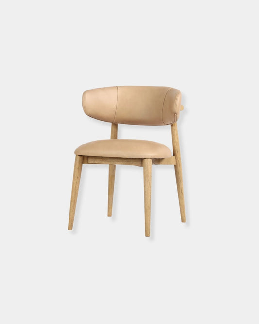 MILO LEATHER CHAIR - NUDE | Stonewaters
