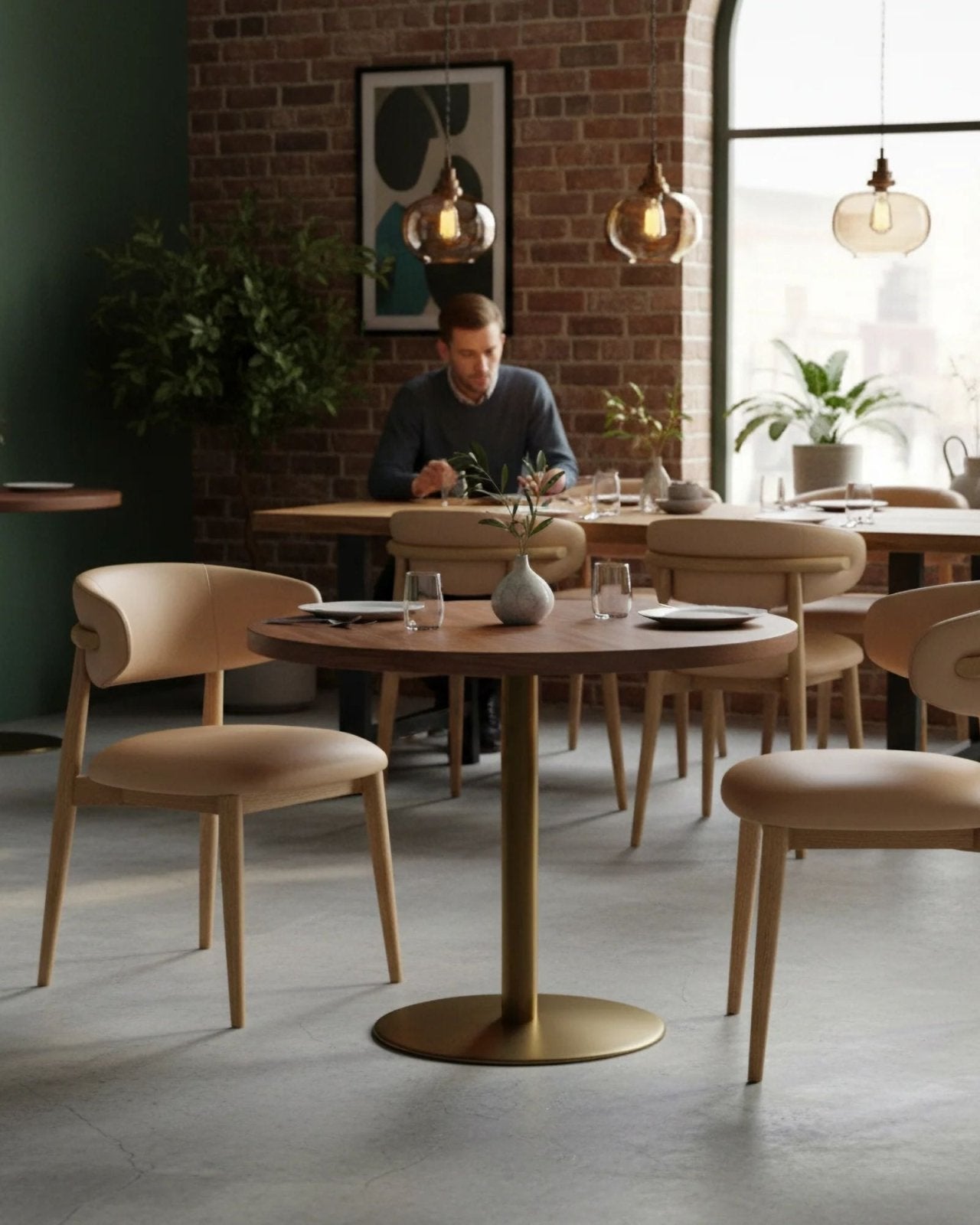 MILO LEATHER CHAIR - NUDE | Stonewaters