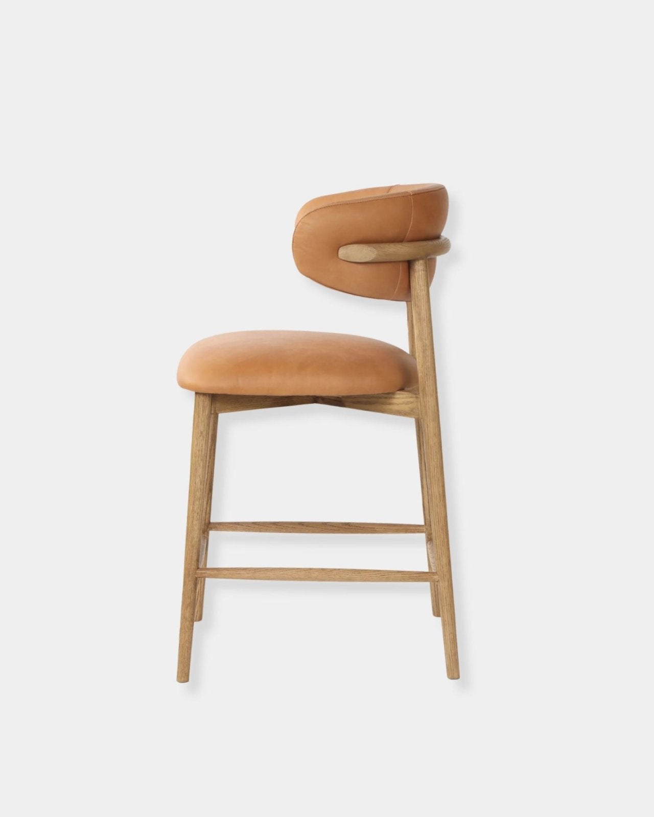 MILO LEATHER COUNTER STOOL - HAZELNUT | Stonewaters