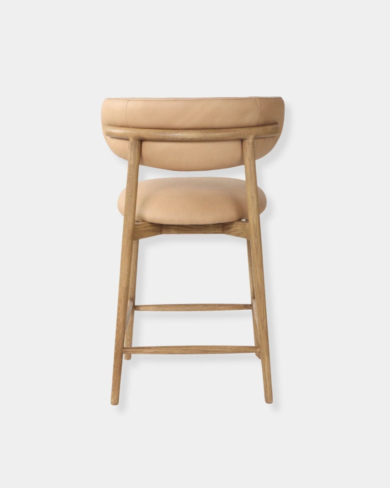 MILO LEATHER COUNTER STOOL - NUDE | Stonewaters
