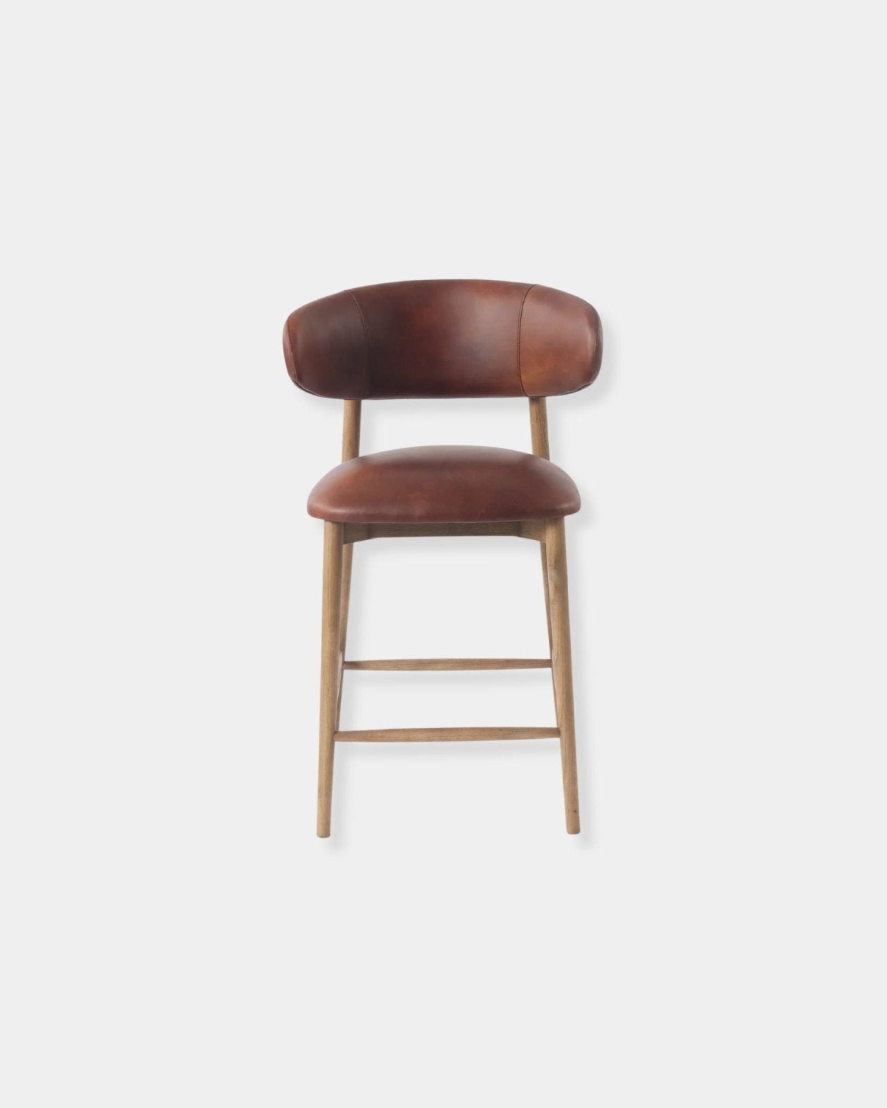 MILO LEATHER COUNTER STOOL - TOBACCO | Stonewaters