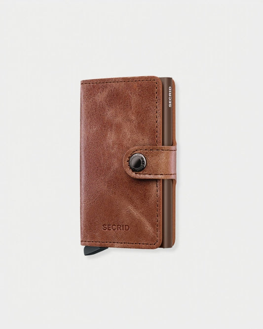 MINIWALLET - VINTAGE COGNAC BROWN | Stonewaters