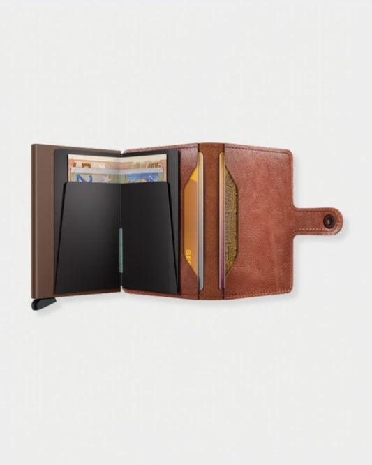 MINIWALLET - VINTAGE COGNAC BROWN | Stonewaters