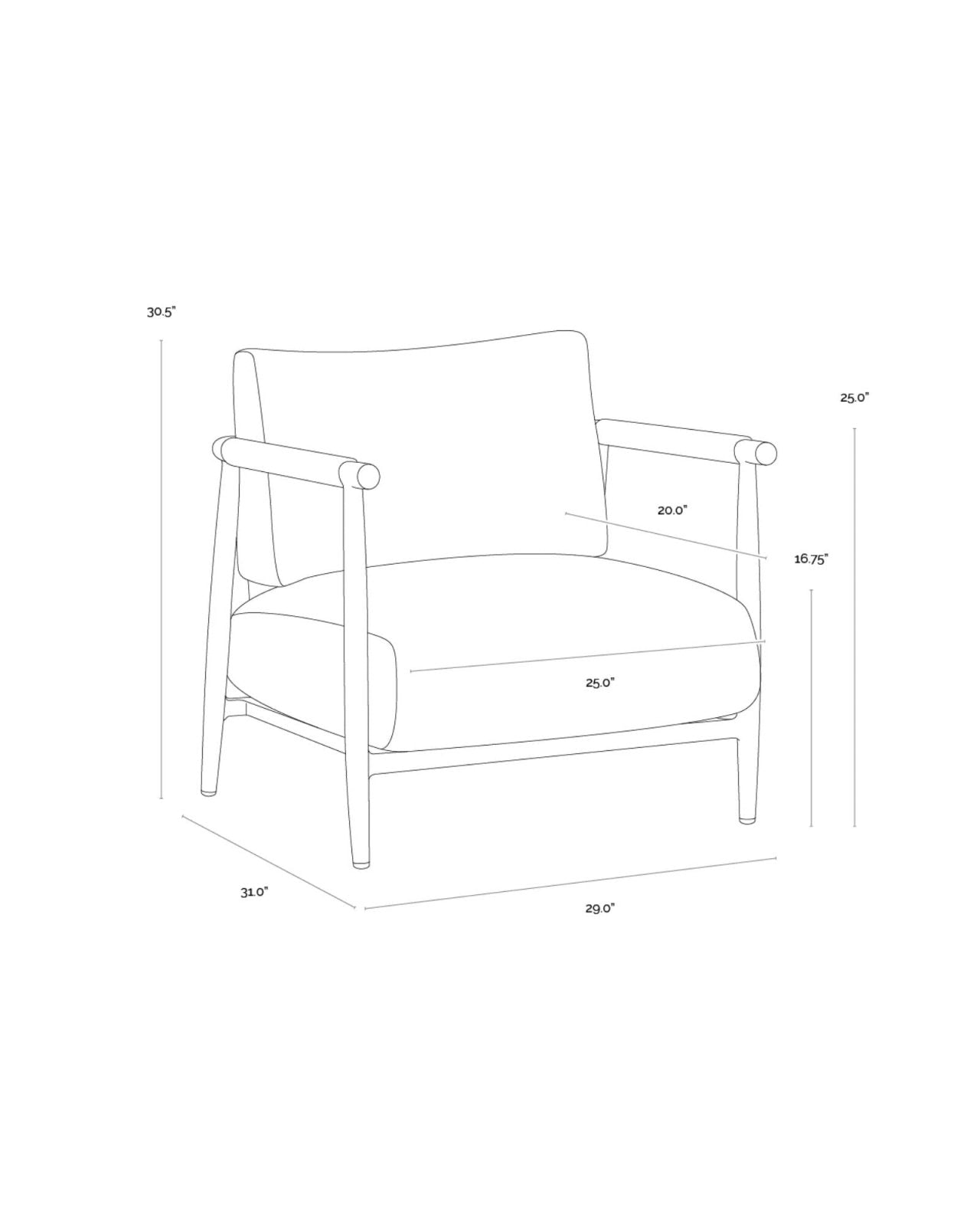 MUROS LOUNGE CHAIR - GREIGE | Stonewaters