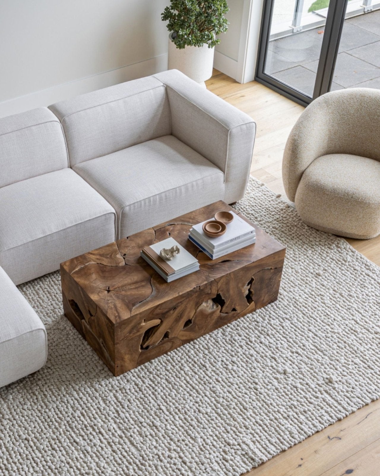 NATURA FLOW RECTANGULAR COFFEE TABLE | Stonewaters