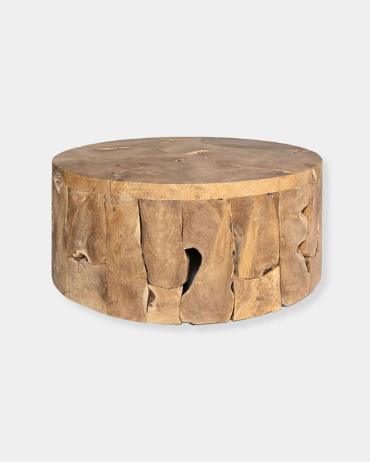 NATURA FLOW ROUND COFFEE TABLE - BLEACHED | Stonewaters