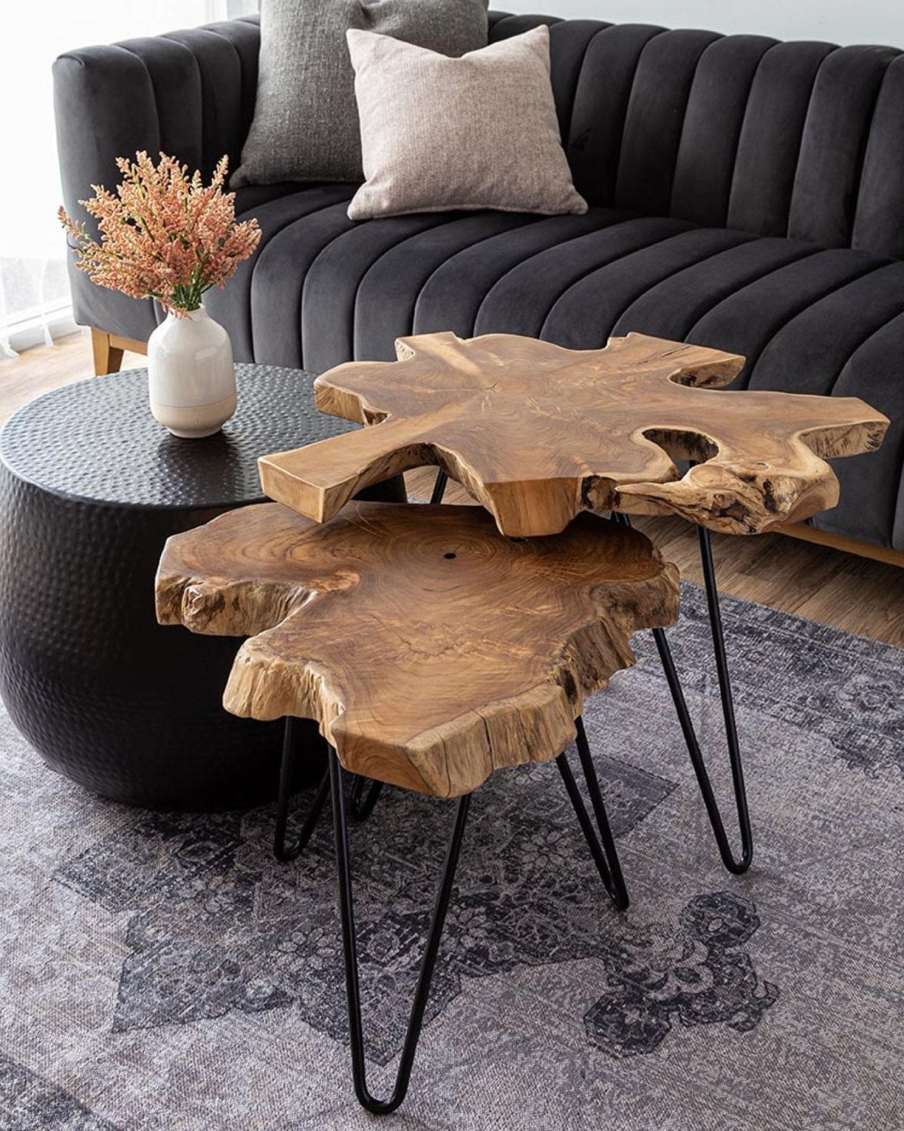 NATURA HAIRPIN NESTING COFFEE TABLE | Stonewaters