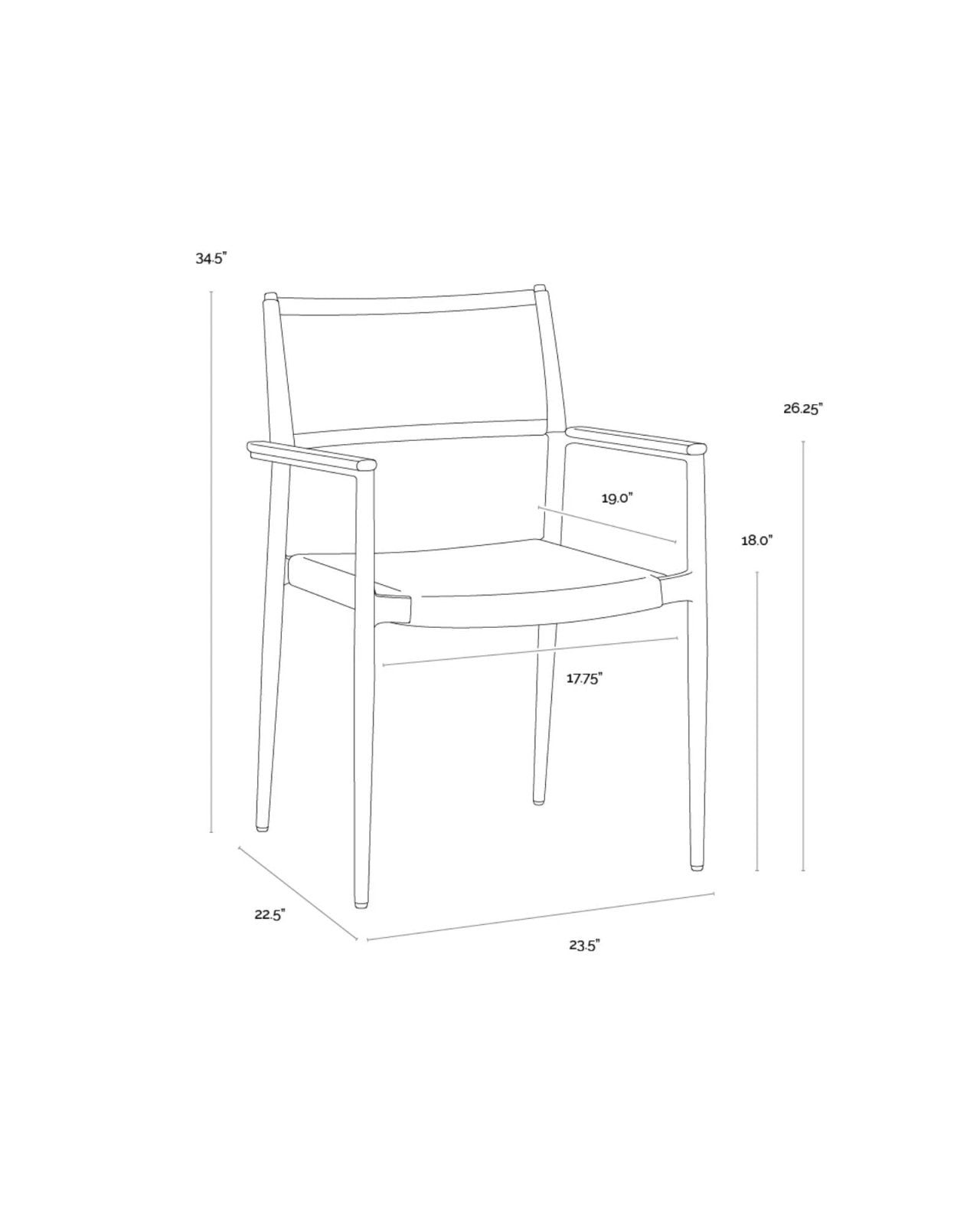 NAVA STACKABLE DINING CHAIR - BLACK | Stonewaters
