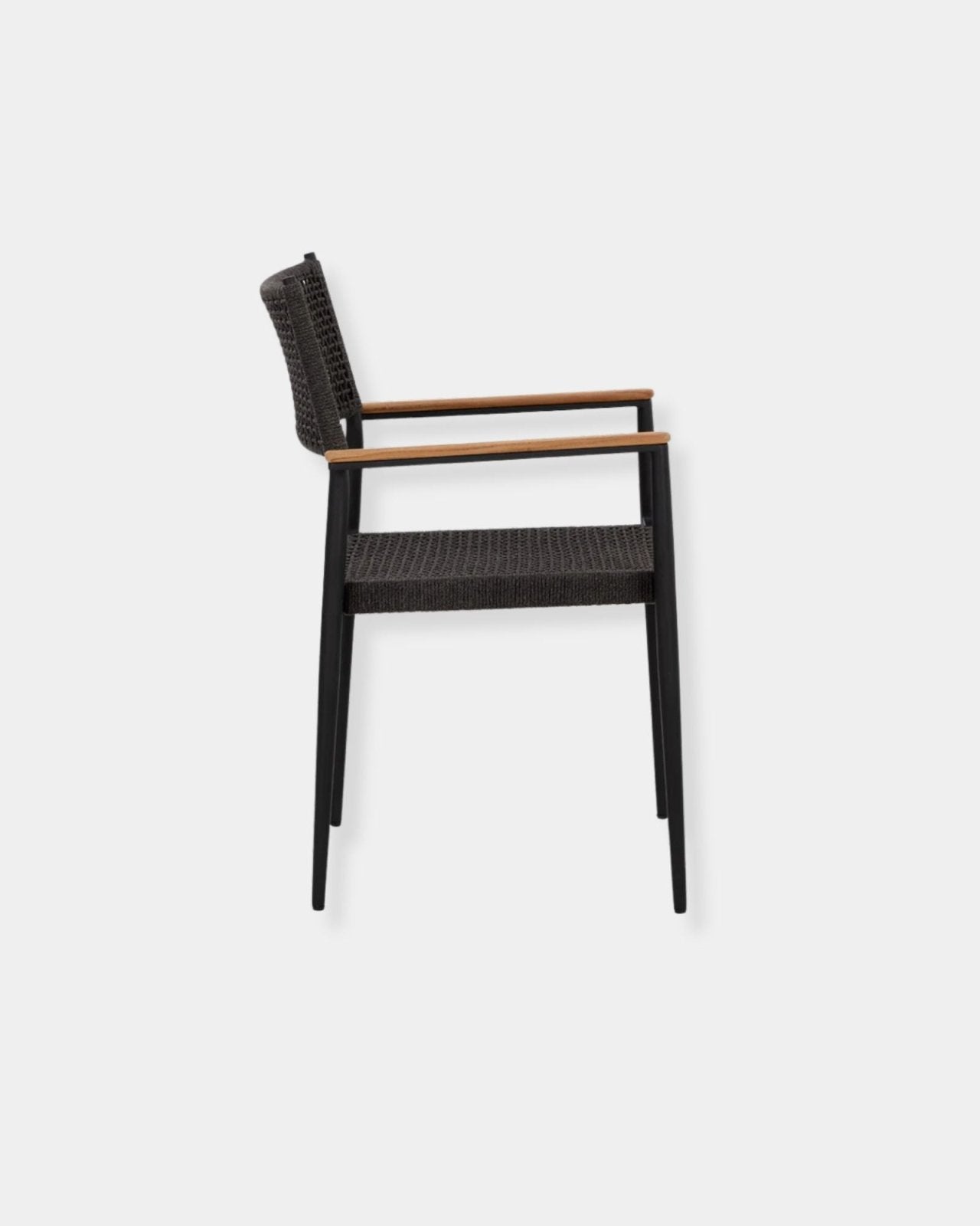 NAVA STACKABLE DINING CHAIR - BLACK | Stonewaters