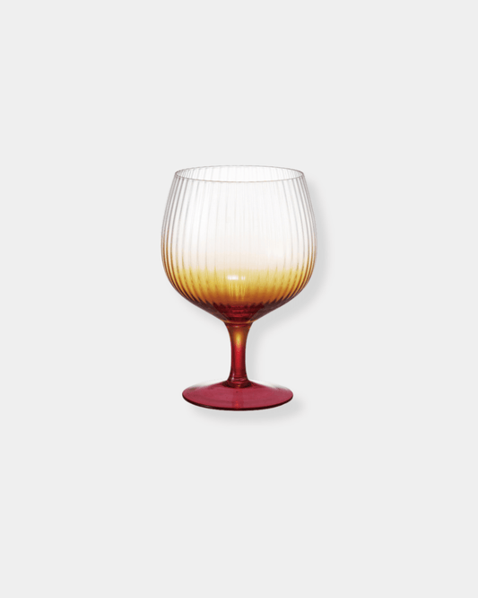 ORANGE STEMMED FLUTED GOBLET 20oz | Stonewaters