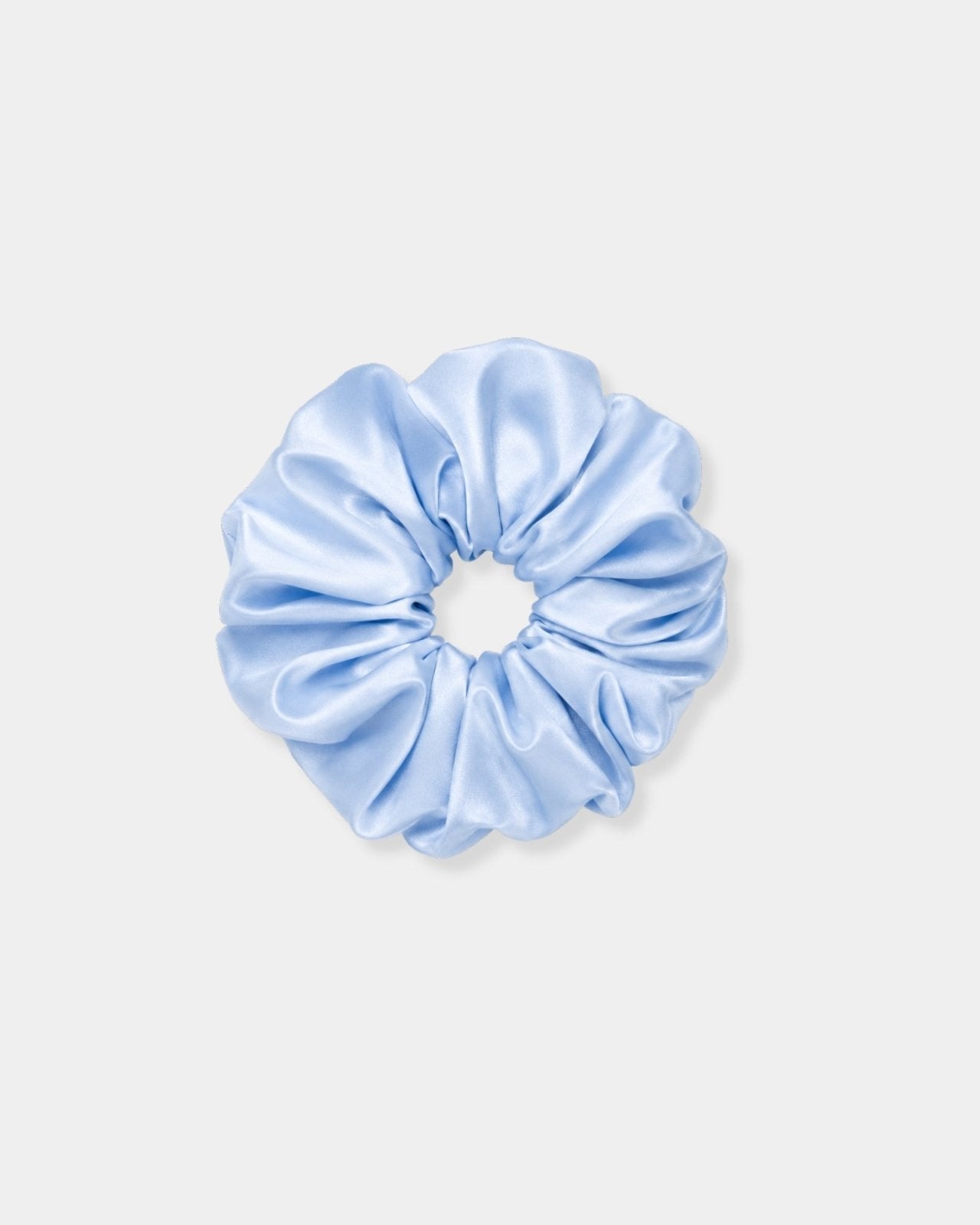 OVERSIZED SILK SCRUNCHIE - LARGE SKY BLUE | Stonewaters
