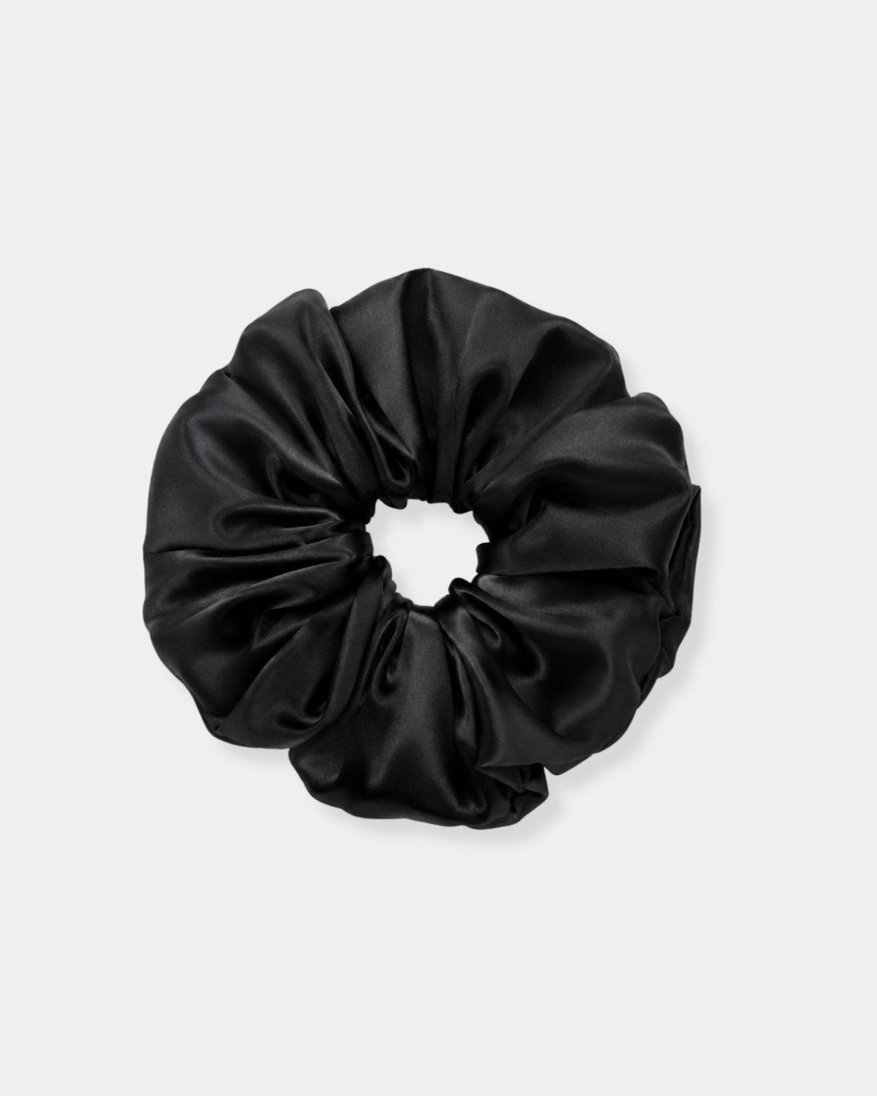 OVERSIZED SILK SCRUNCHIE - XLARGE BLACK | Stonewaters