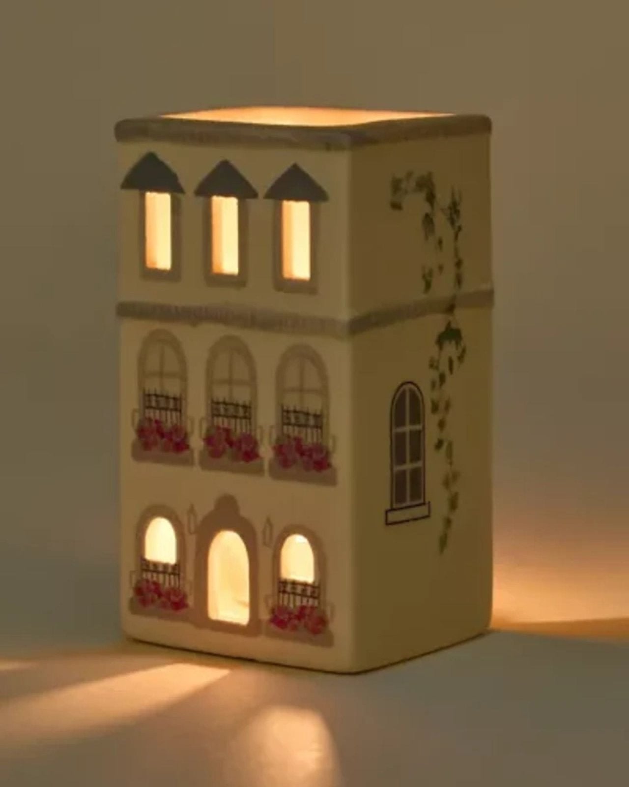PARISIAN TOWNHOUSE - CERAMIC INCENSE & TEA LIGHT HOLDER | Stonewaters