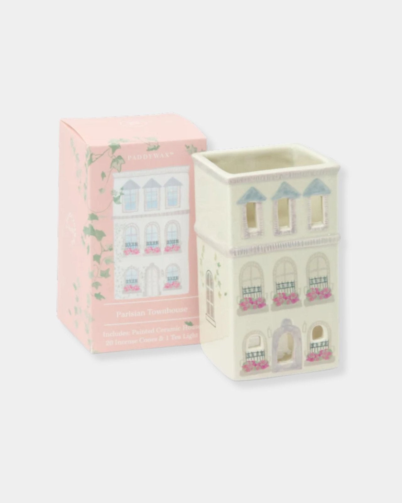 PARISIAN TOWNHOUSE - CERAMIC INCENSE & TEA LIGHT HOLDER | Stonewaters