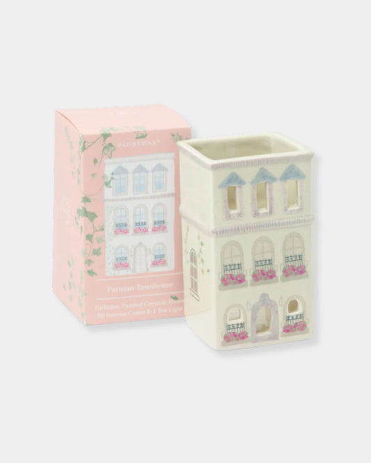PARISIAN TOWNHOUSE - CERAMIC INCENSE & TEA LIGHT HOLDER | Stonewaters