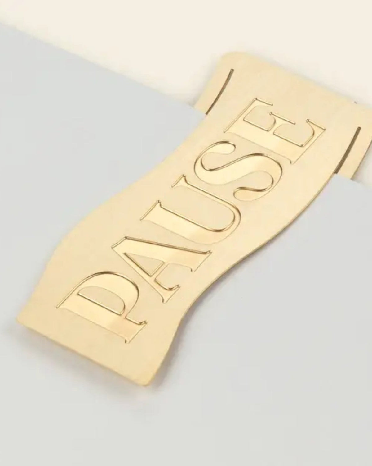PAUSE METAL BOOKMARK | Stonewaters