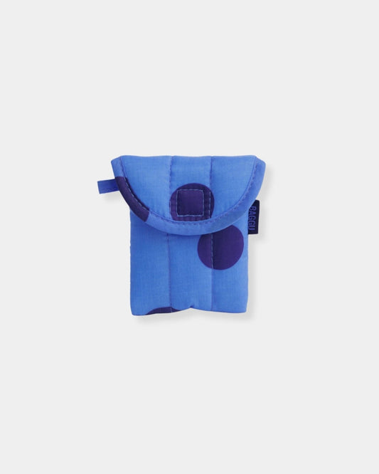 PUFFY EARBUDS CASE - BLUE POLKA DOT | Stonewaters