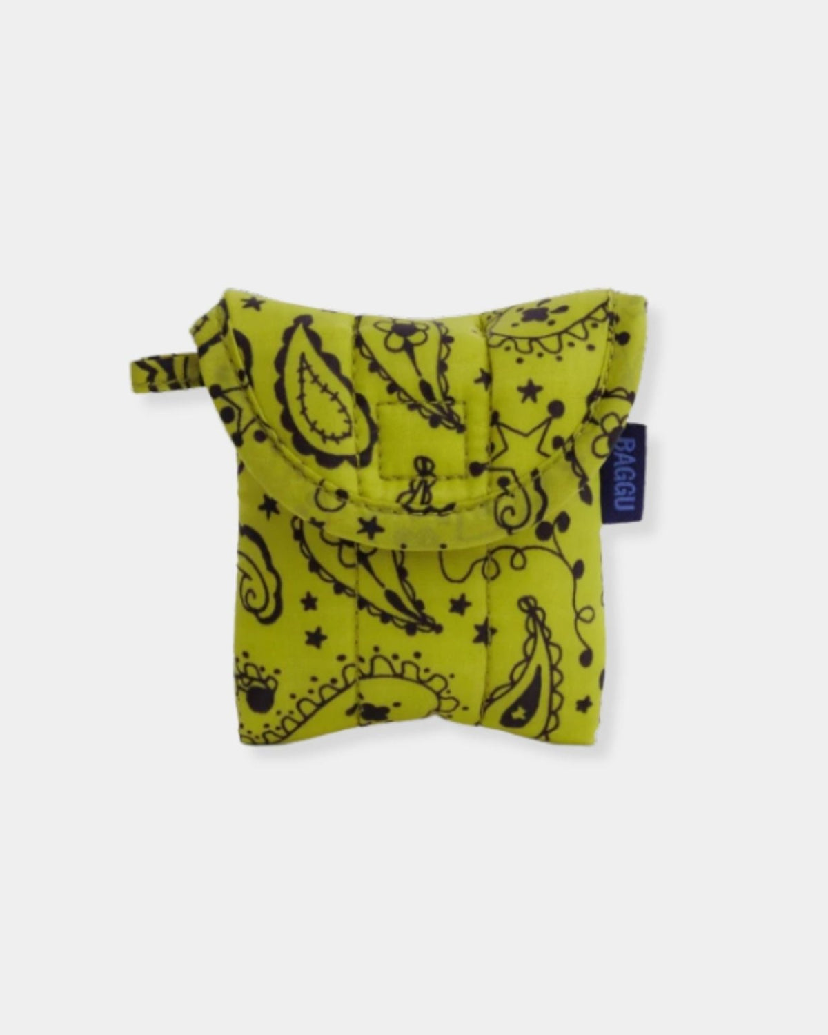 PUFFY EARBUDS CASE - CHARTREUSE PAISLEY | Stonewaters