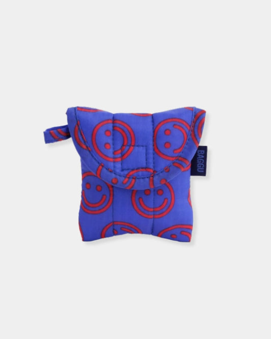 PUFFY EARBUDS CASE - MINI COBALT HAPPY | Stonewaters