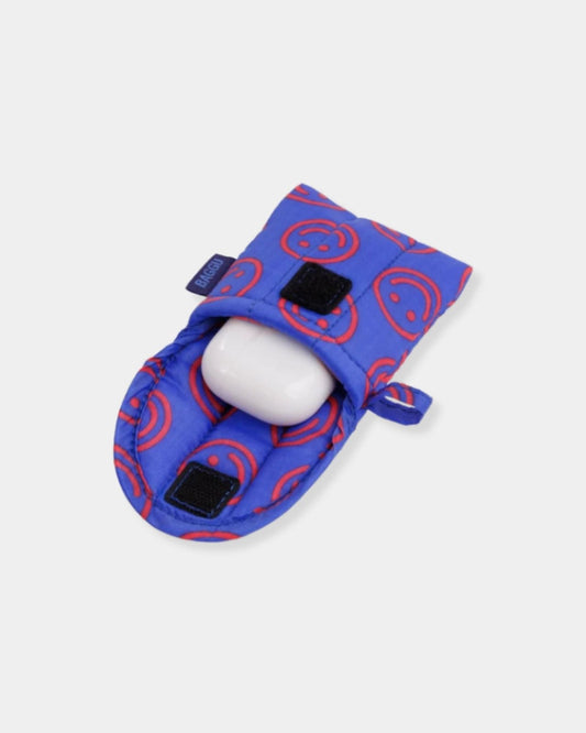 PUFFY EARBUDS CASE - MINI COBALT HAPPY | Stonewaters