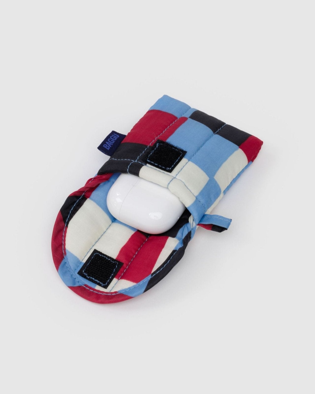 PUFFY EARBUDS CASE - PAINTED CHECK | Stonewaters