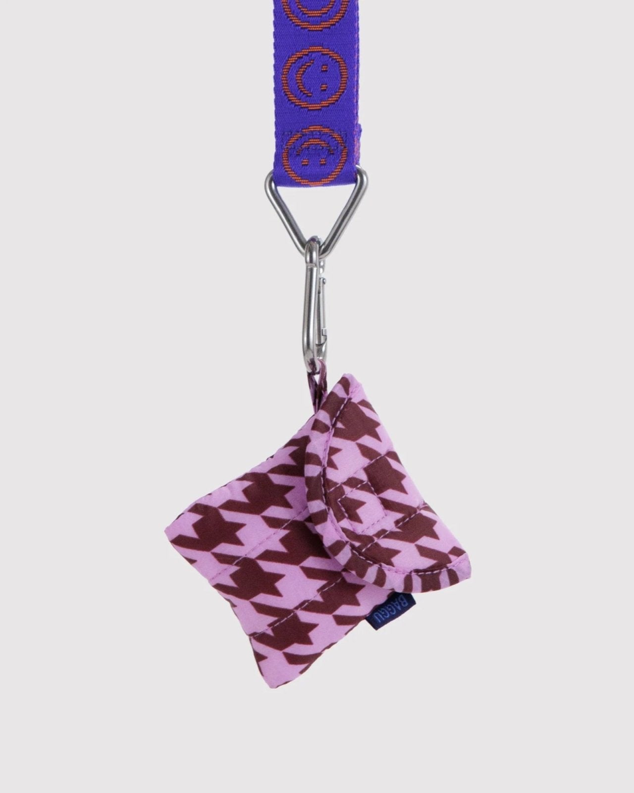 PUFFY EARBUDS CASE - PINK HOUNDSTOOTH | Stonewaters