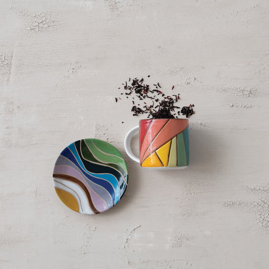RAINBOW STONEWARE PLATE | Stonewaters