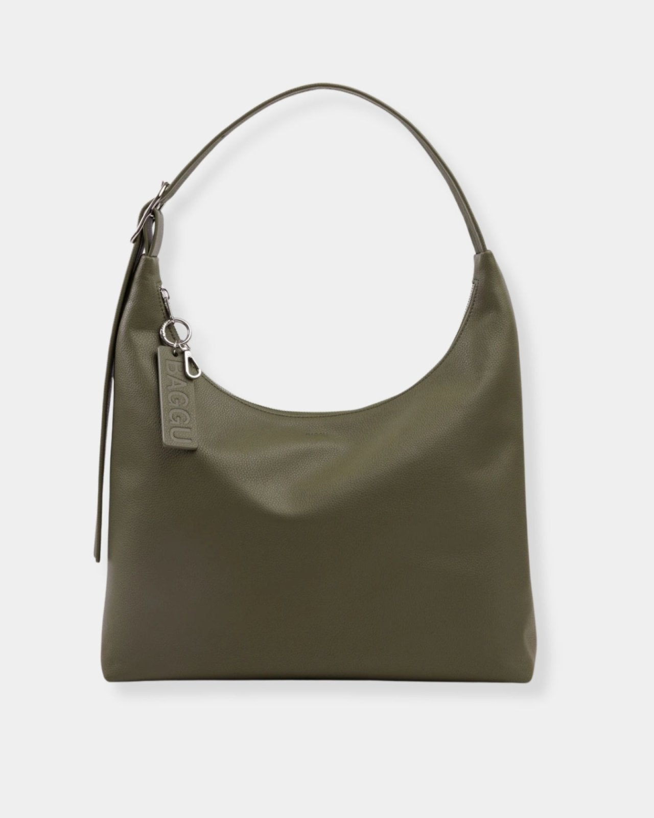 RECYCLED LEATHER SHOULDER BAG - LODEN | Stonewaters
