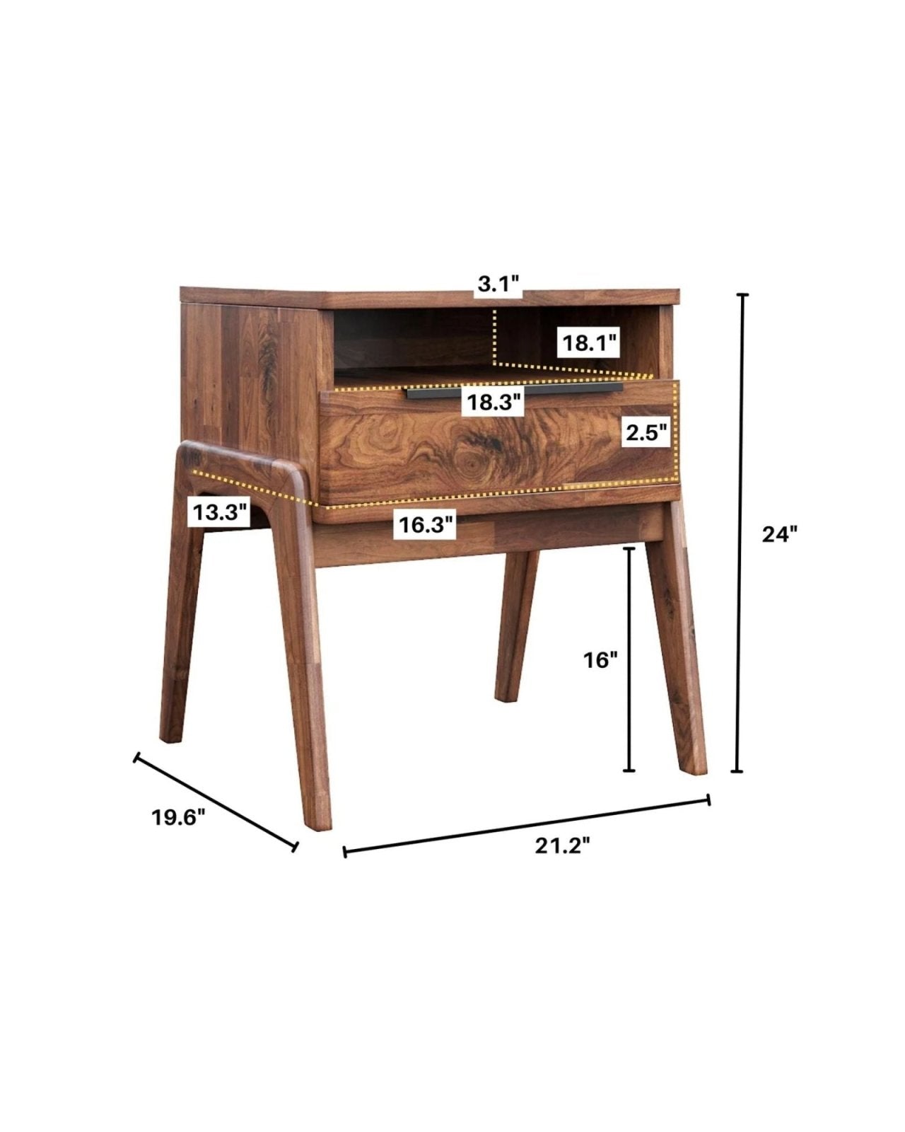 REMIX 1-DRAWER NIGHTSTAND | Stonewaters