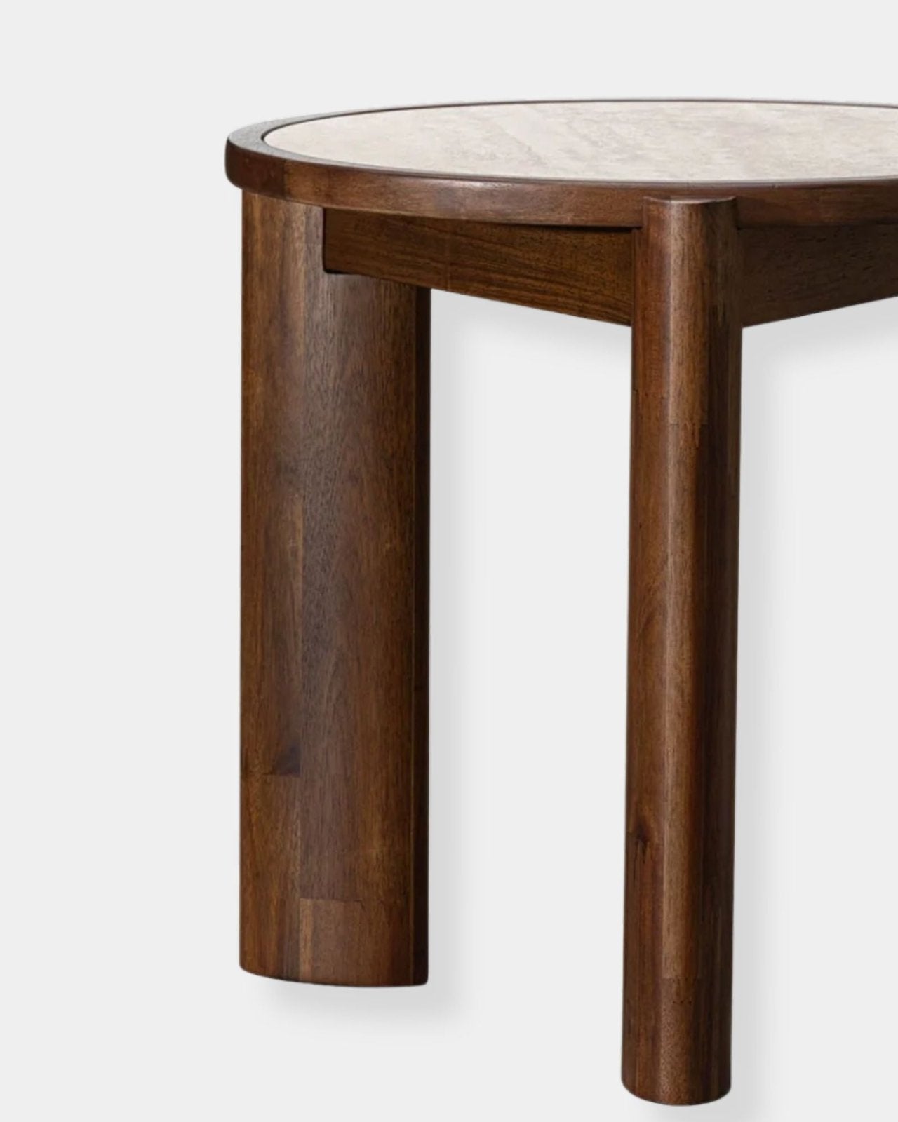 REMIX ROUND SIDE TABLE TRAVERTINE | Stonewaters