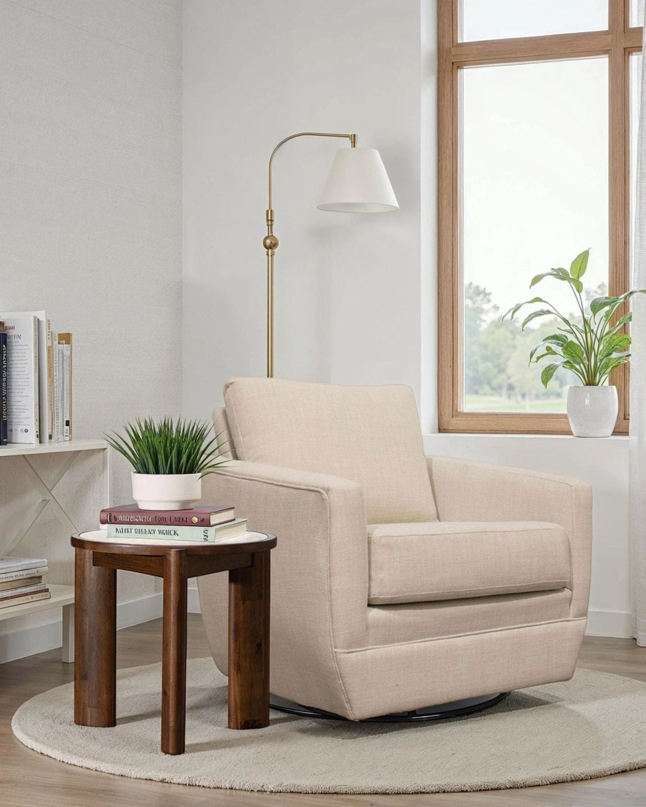 REMIX ROUND SIDE TABLE TRAVERTINE | Stonewaters