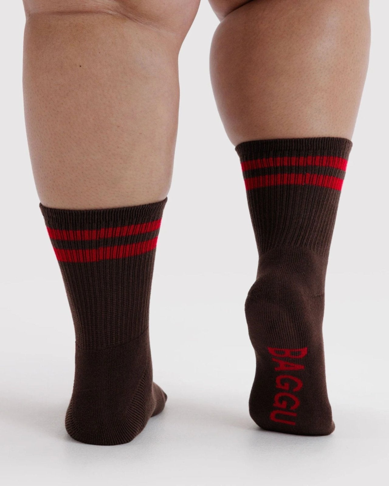 RIBBED SOCK - COFFEE STRIPE | Stonewaters