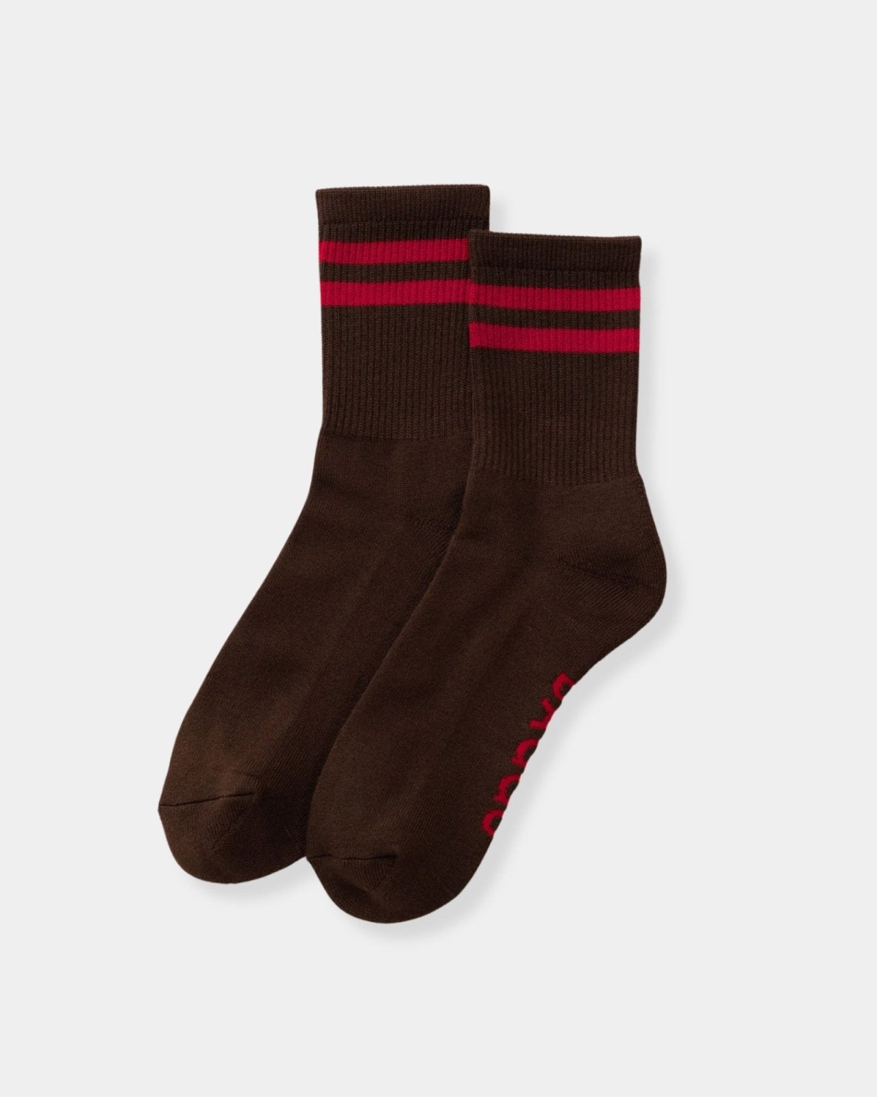 RIBBED SOCK - COFFEE STRIPE | Stonewaters