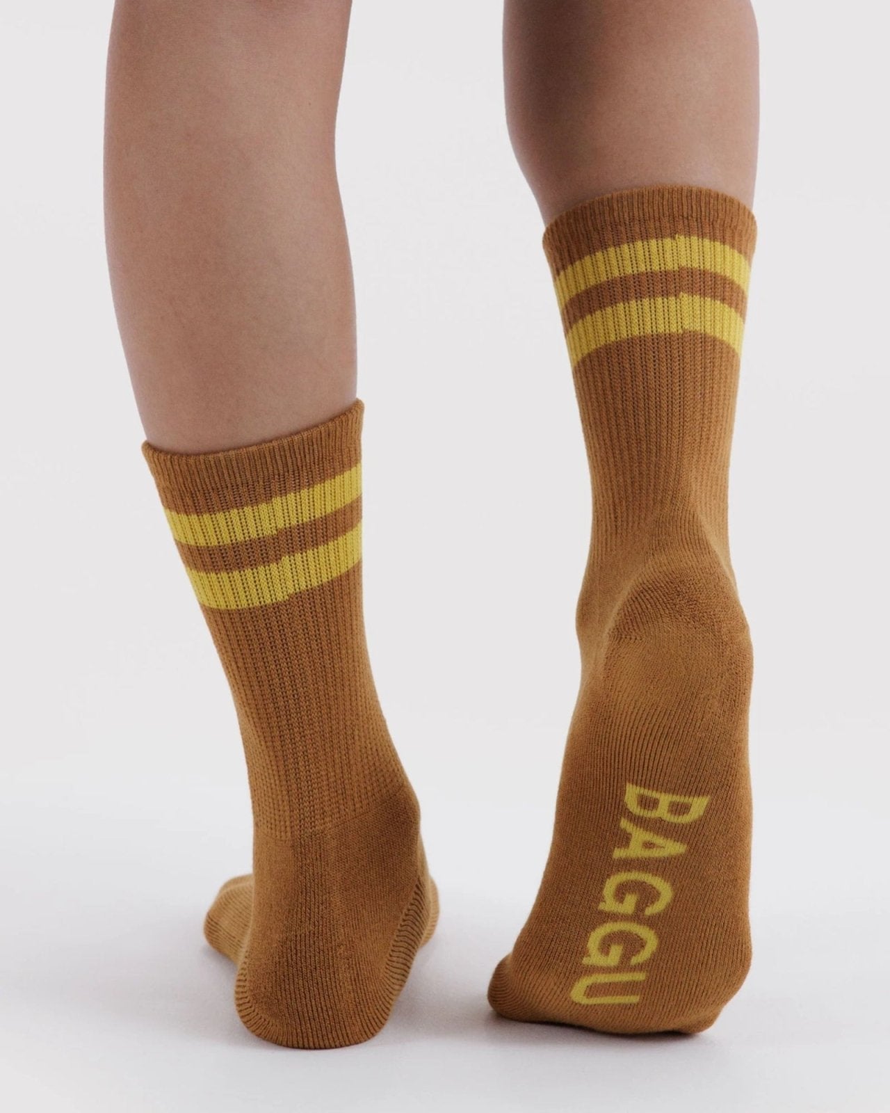 RIBBED SOCK - TOFFEE STRIPE | Stonewaters