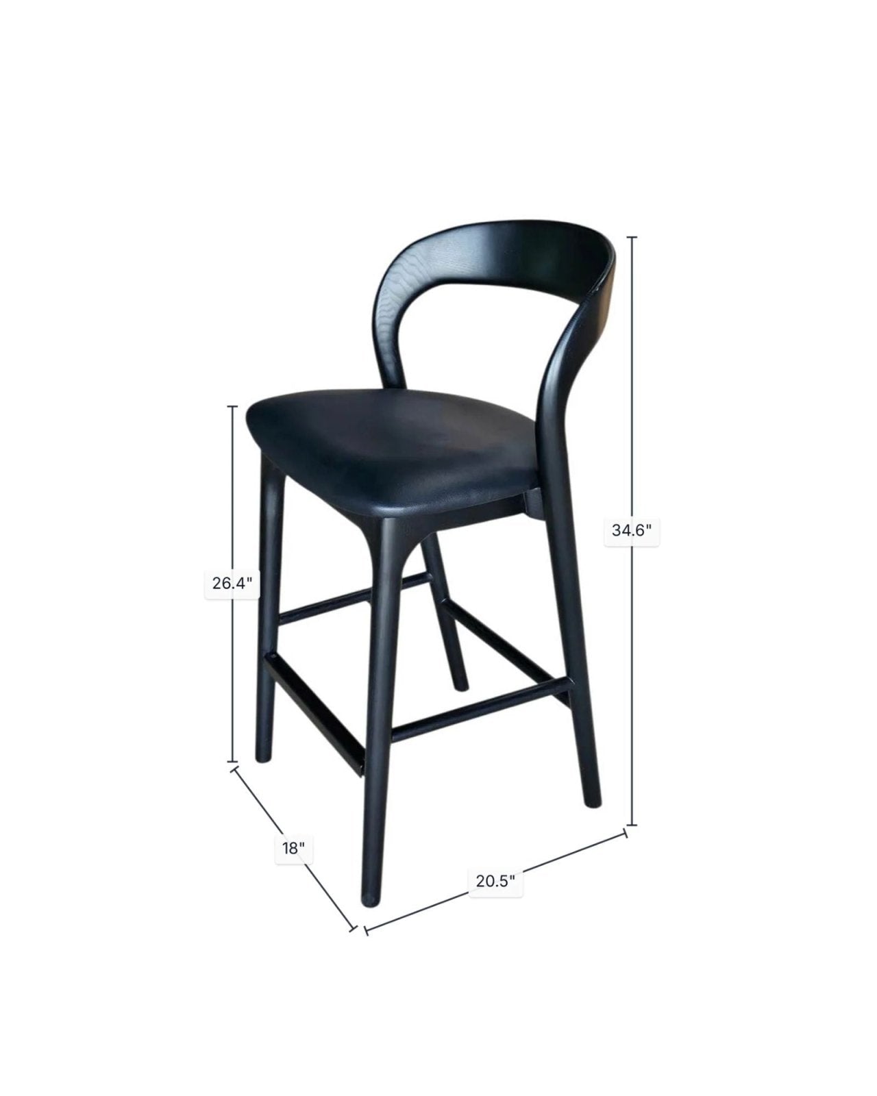 ROTONDO COUNTER STOOL - BLACK | Stonewaters