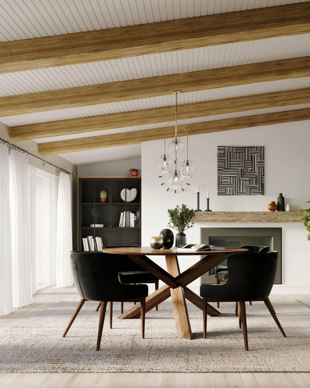 ROUND 3-LEGGED DINING TABLE 60" | Stonewaters