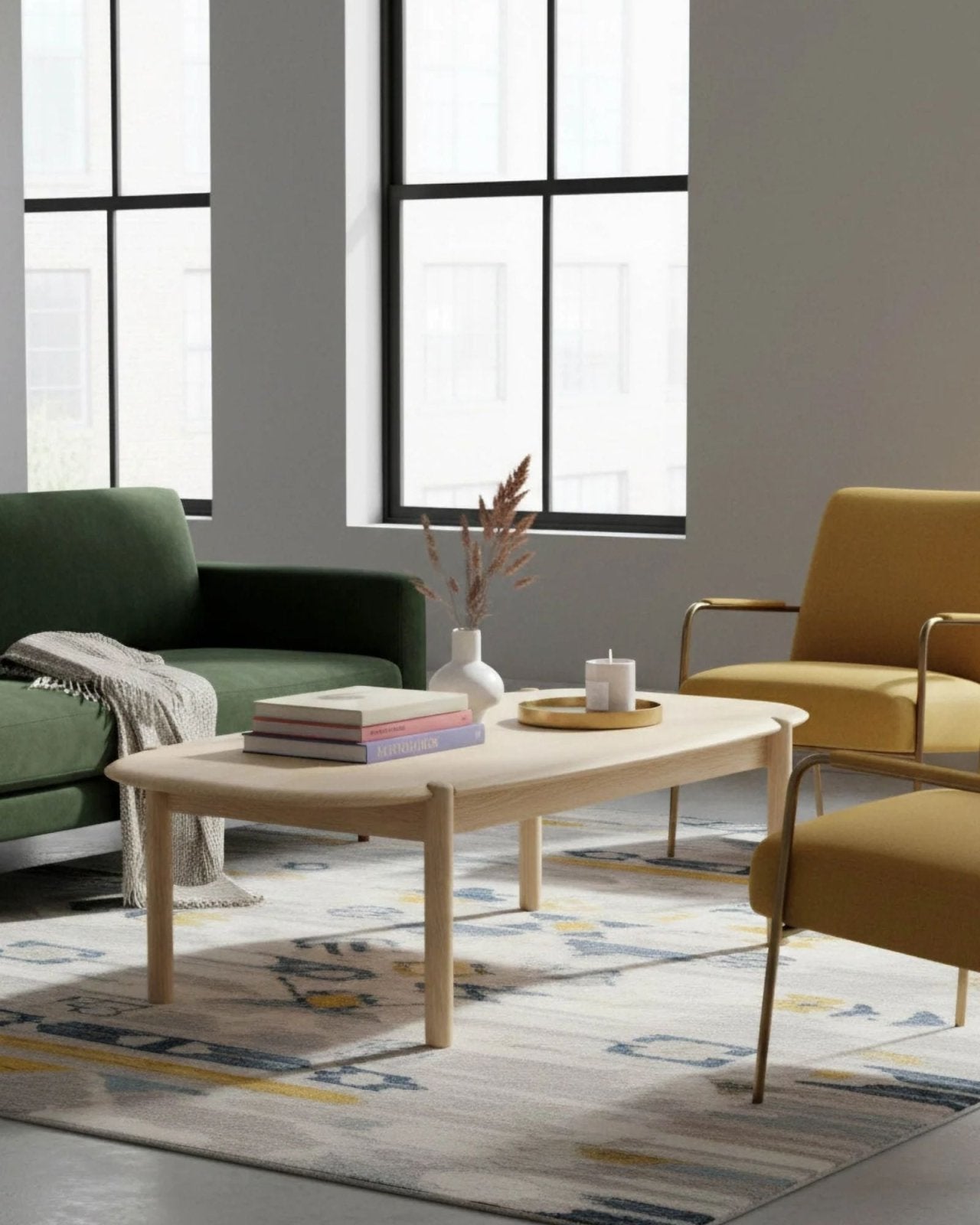 RUNWAY COFFEE TABLE - LIGHT OAK | Stonewaters