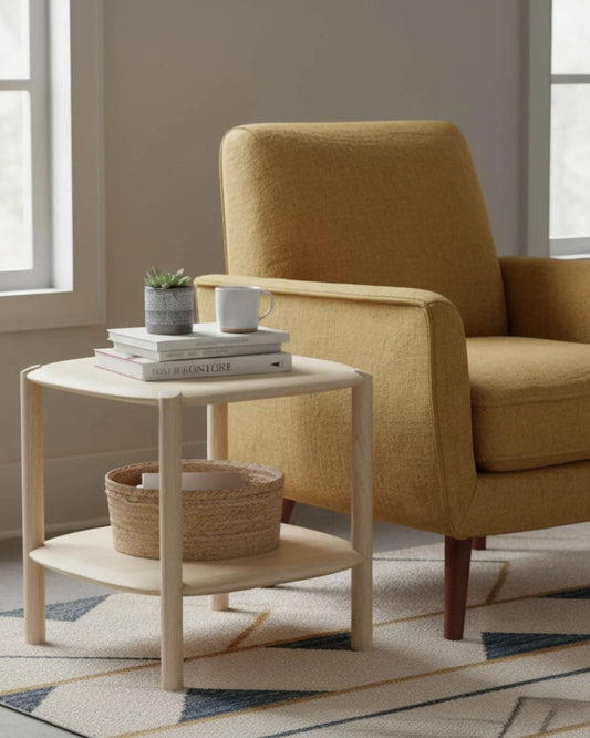 RUNWAY SIDE TABLE - LIGHT OAK | Stonewaters