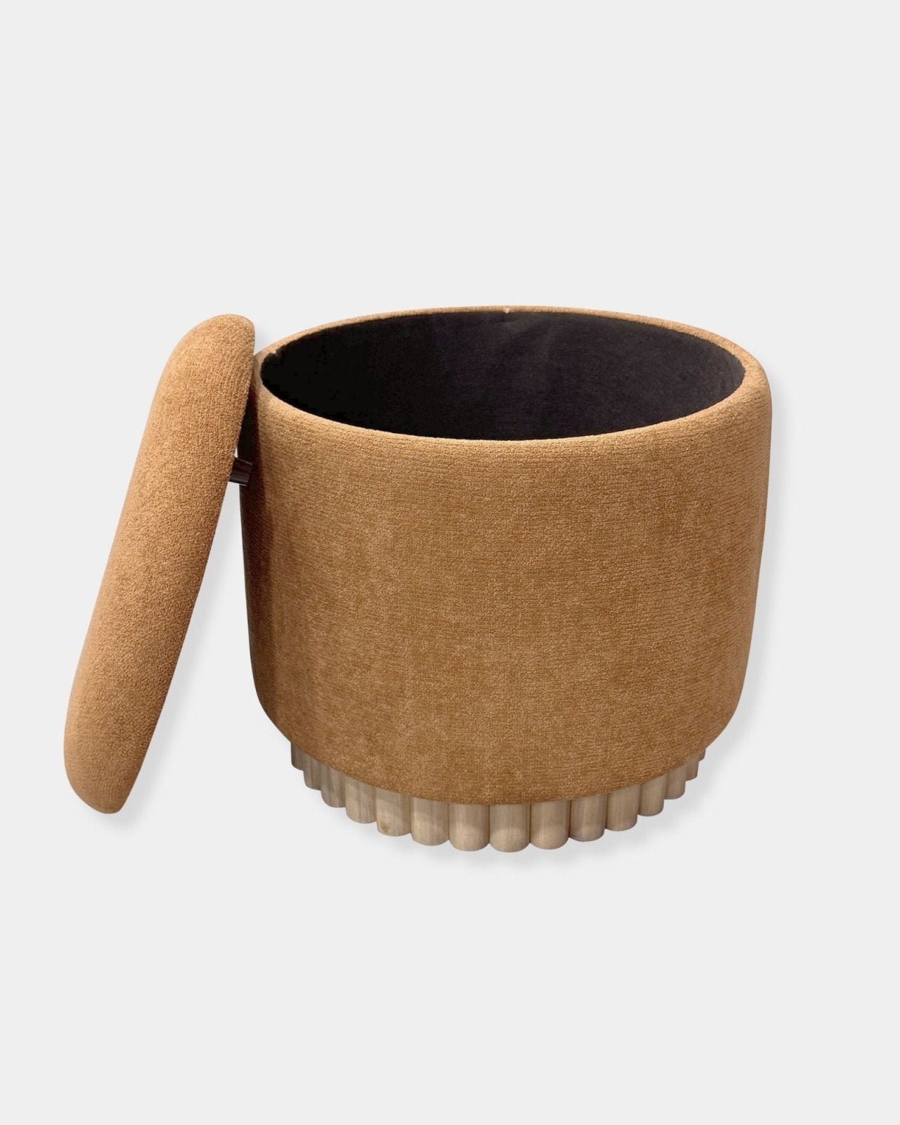 SADIE STORAGE OTTOMAN - RUST & NATURAL | Stonewaters