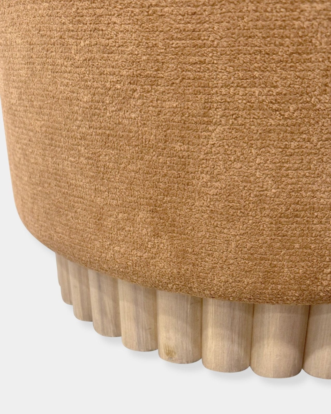 SADIE STORAGE OTTOMAN - RUST & NATURAL | Stonewaters