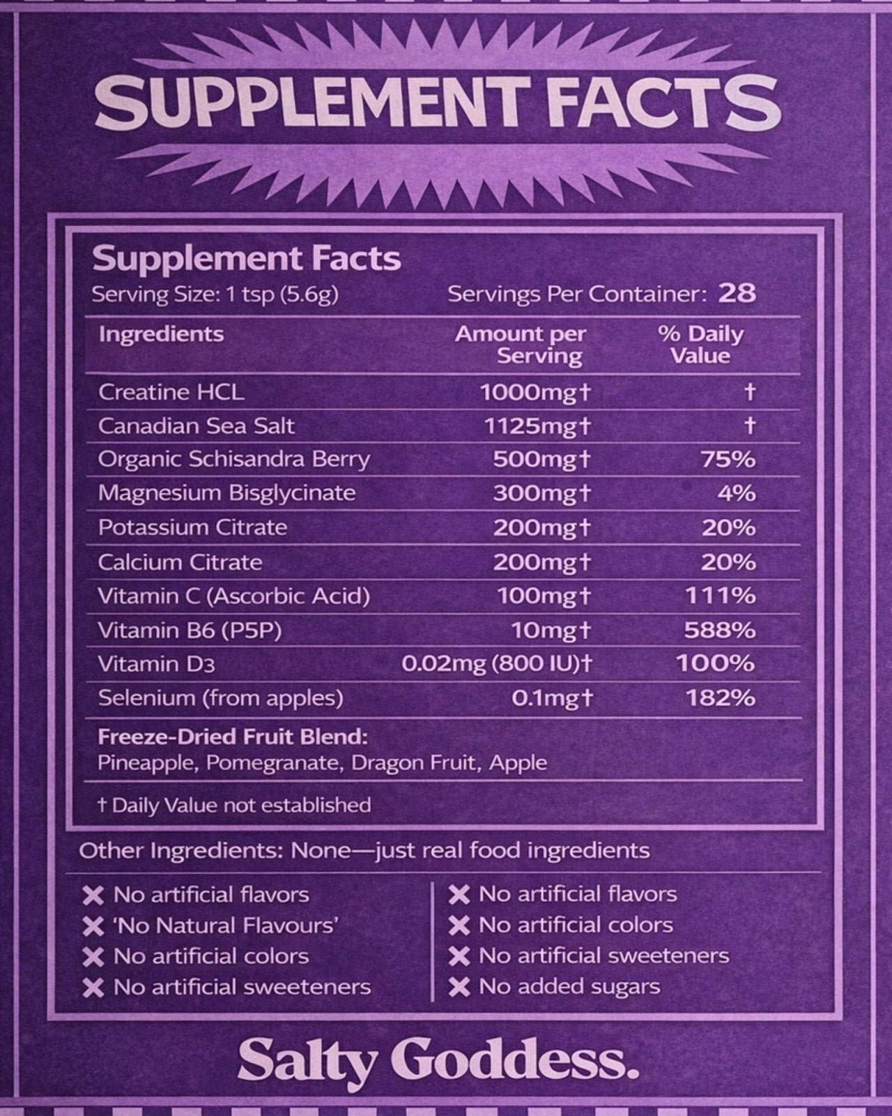 SALTY GODDESS - WOMEN'S ELECTROLYTE | Stonewaters