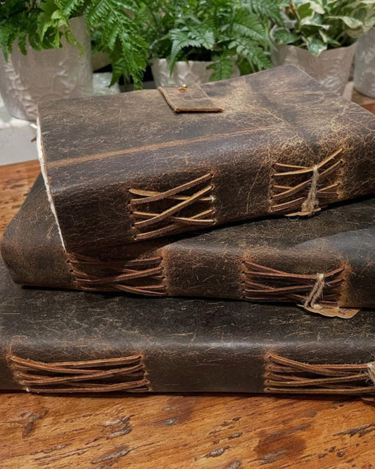 SCRATCHED LEATHER JOURNAL - MEDIUM | Stonewaters