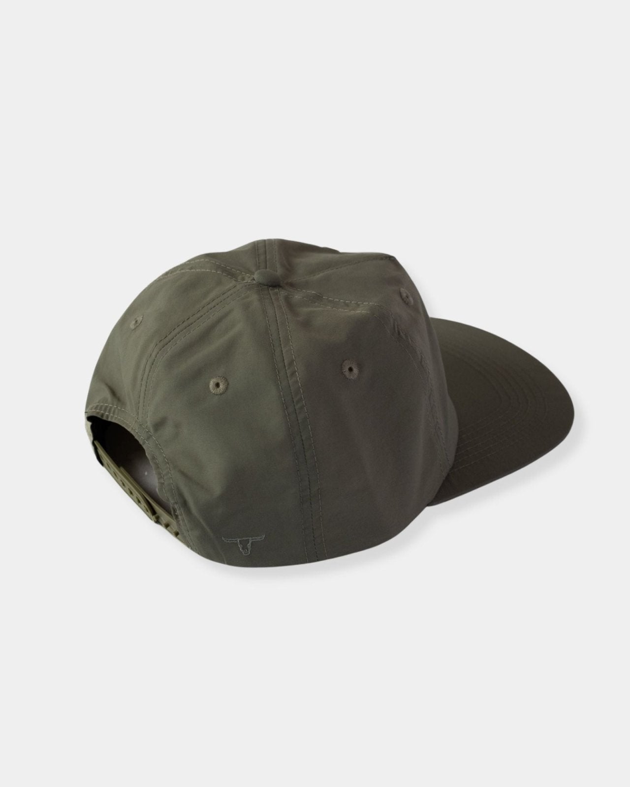 SKULL LOGO - OLIVE NYLON HAT | Stonewaters