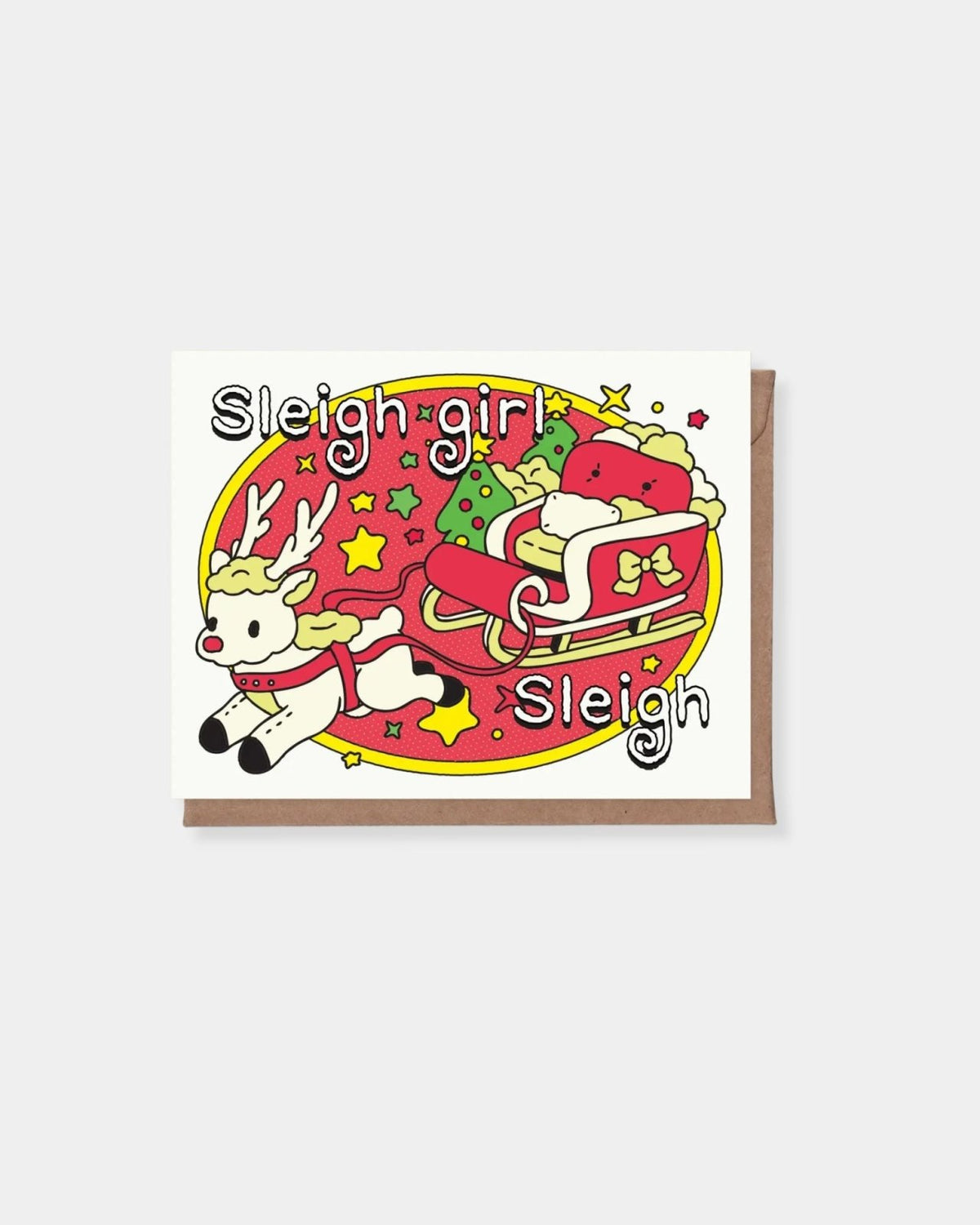 SLEIGH GIRL SLEIGH - CARD | Stonewaters