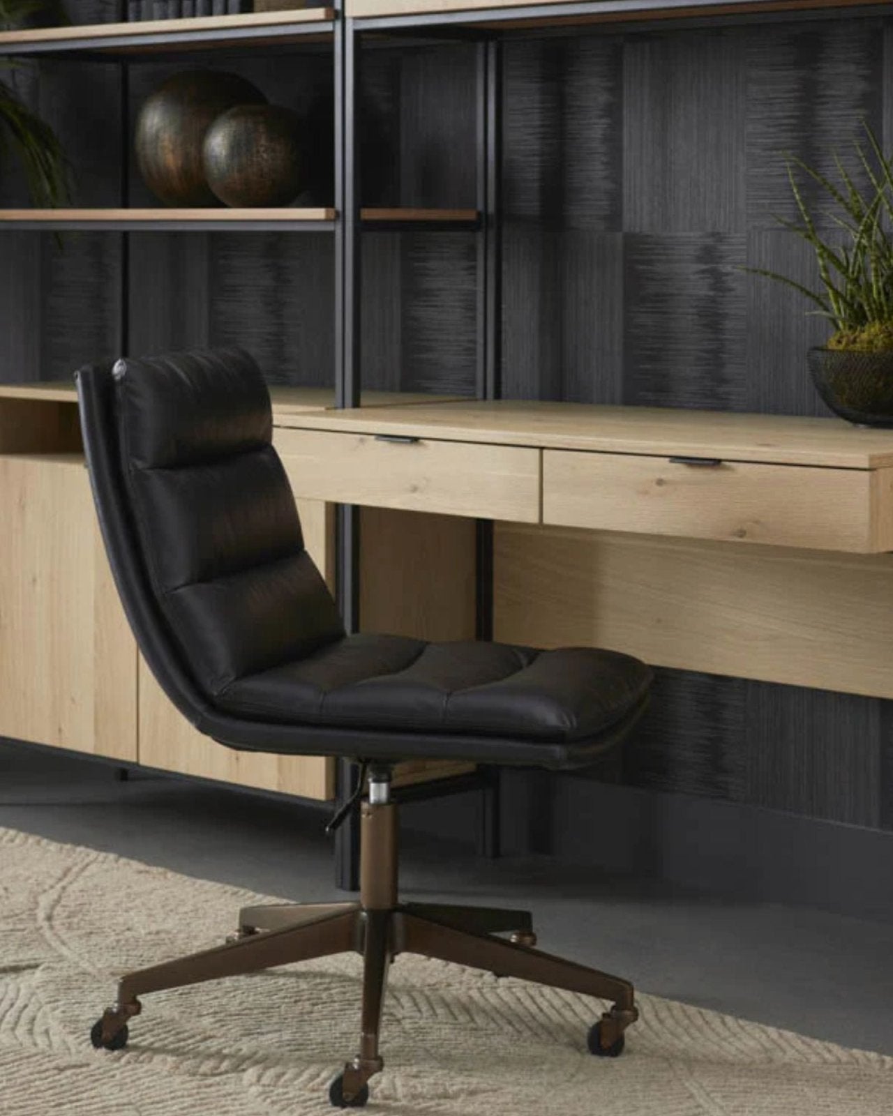 STINSON OFFICE CHAIR - BLACK | Stonewaters