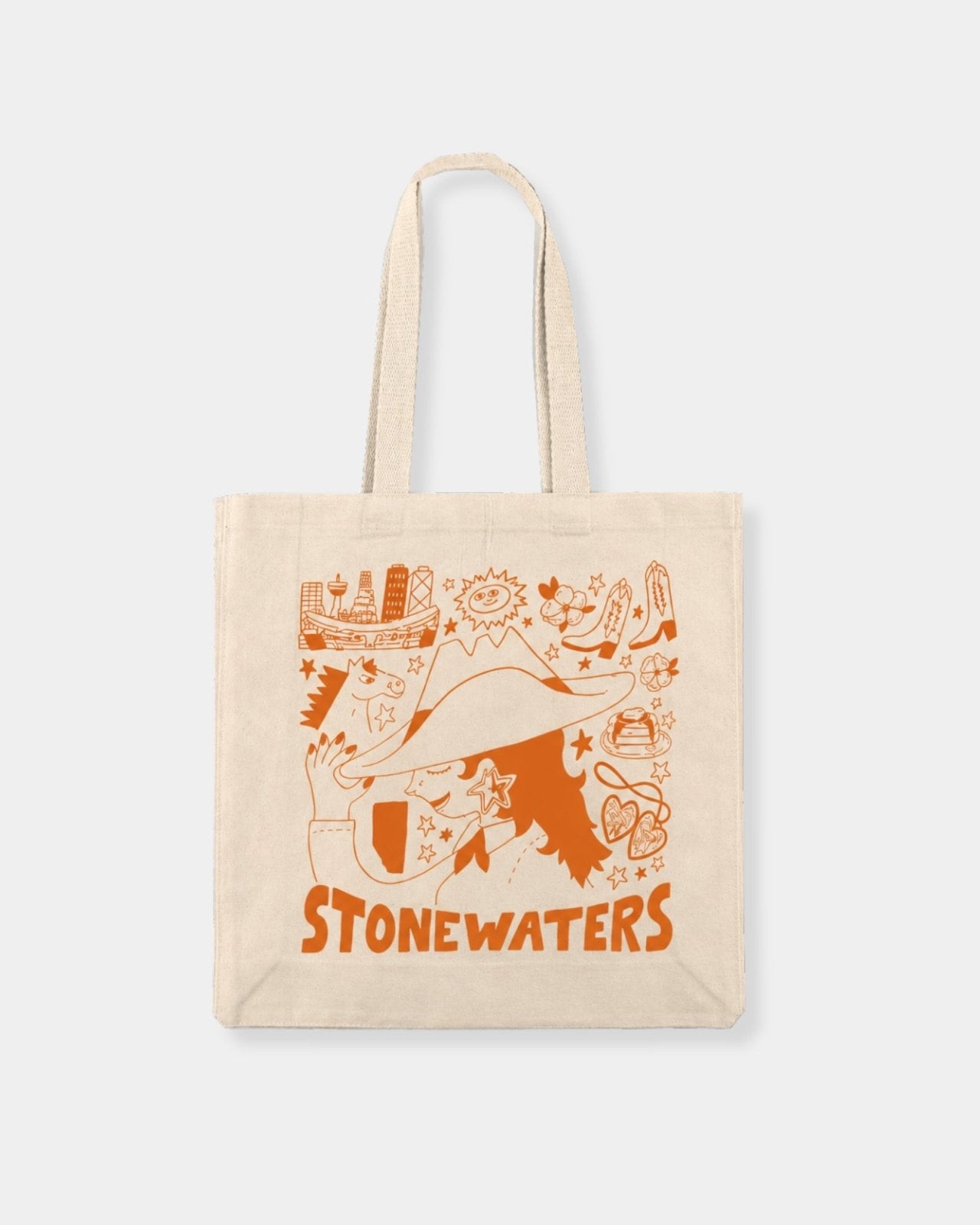STONEWATERS COWGIRL ORANGE - TOTE BAG | Stonewaters
