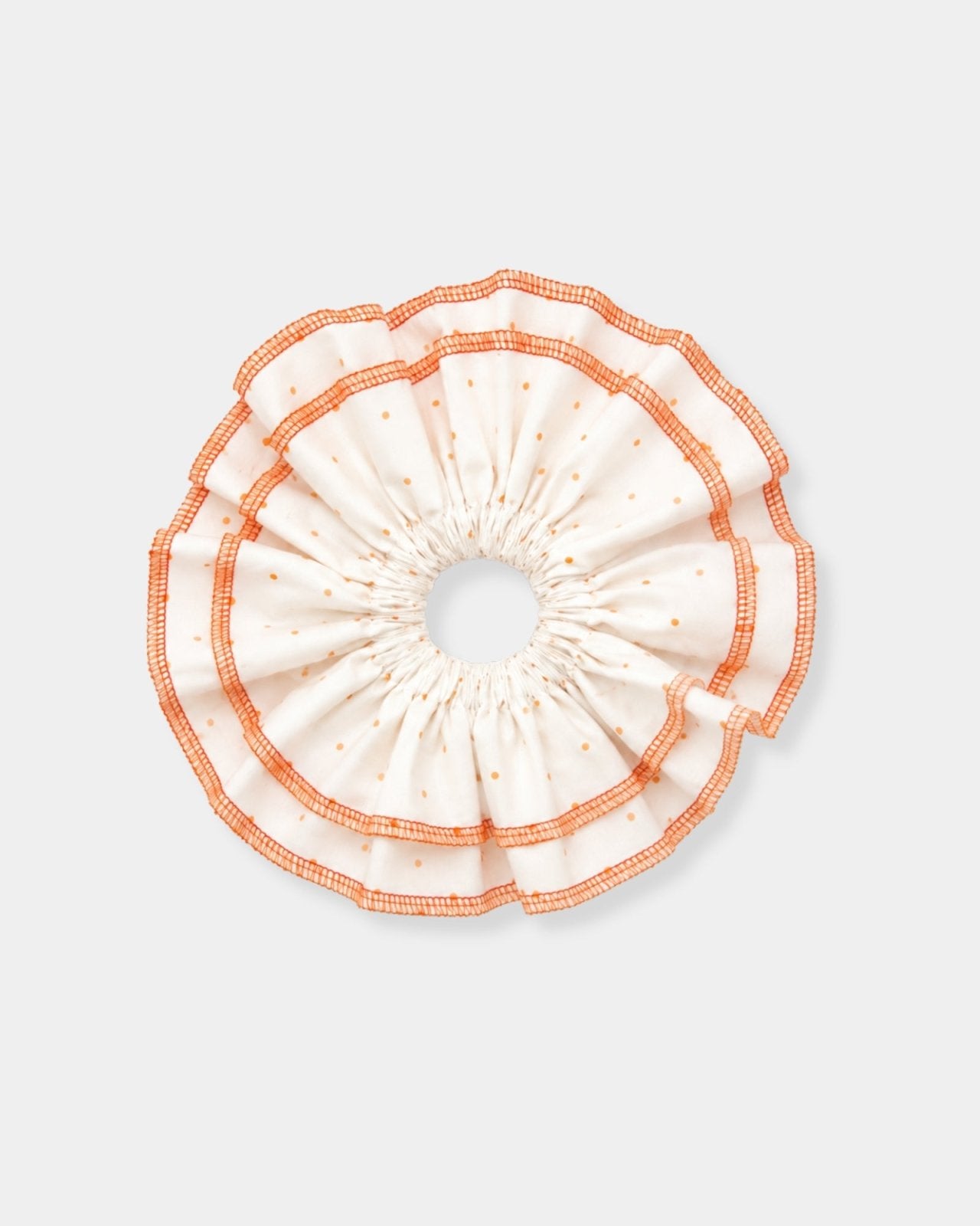 SUZI SCRUNCHIE - ORANGE FRECKLE POLKA DOT | Stonewaters