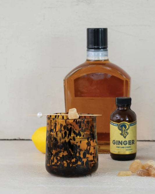 TORTOISE CONFETTI DRINKING GLASS 10oz | Stonewaters