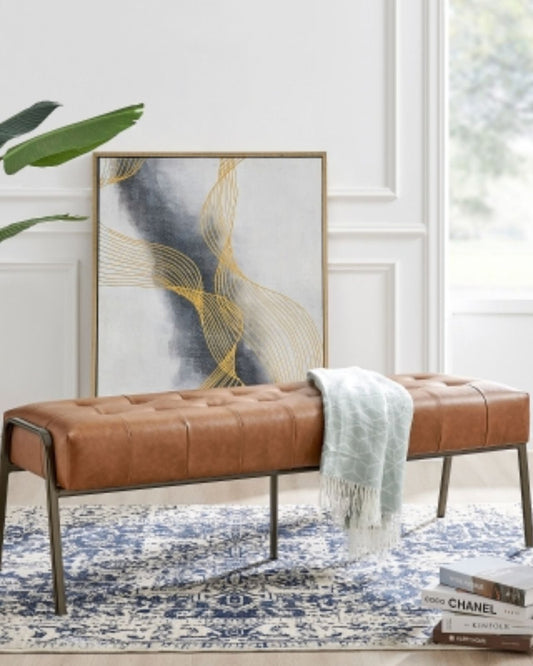 VENTURI TUFTED BENCH | Stonewaters