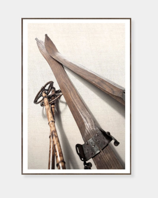VINTAGE SKI EQUIPMENT - GICLEE ART 22x32 PRINT | Stonewaters